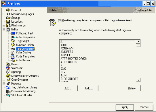 Web   Macromedia HOMESITE
